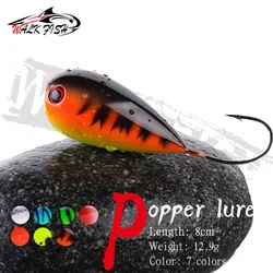 WALK FISH Croatian Egg Popper Fishing Lure Crankbaits 8cm 12.9g Floating Wobblers Artificial Hard Bait Fish With Single Hooks