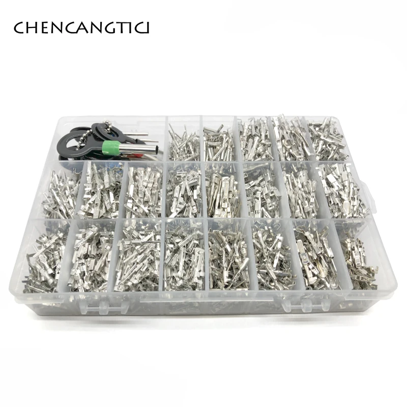 Caja de terminales de cable de prensado automático con herramienta de extracción de Pin para VW Tyco AMP Boschs FCI Deutsch, macho y hembra,