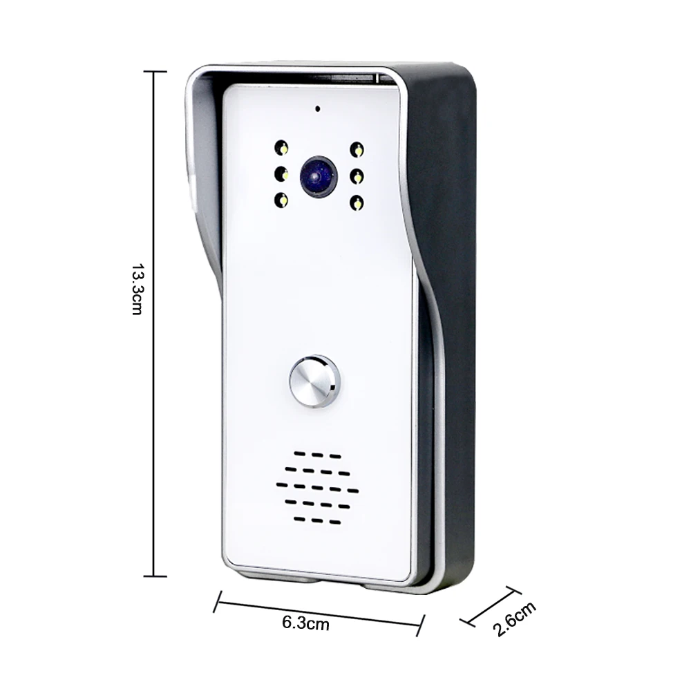 ใหม่ 7 นิ้วประตูวิดีโอโทรศัพท์ Doorbell Intercom ระบบกล้อง 1000TVL ปลดล็อค Talk กันน้ํา