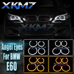 LED Angel Eyes for BMW E60 E61 Xenon Halogen Headlight Retrofit Cotton Halo Rings DRL Switchback Turn Signal Car Lights Tuning