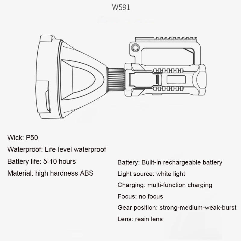 XHP70 Powerful LED Flashlight Super Bright Portable Spotlights Waterproof Searchlight USB Torch 8000 Lumen Dropshipping