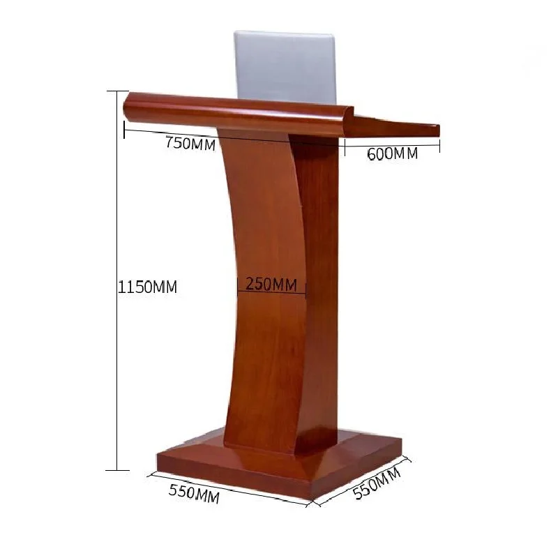 Solid Wood Reception Desk, Simple and Modern Meeting Desk, Teacher Mobile Presentation Desk