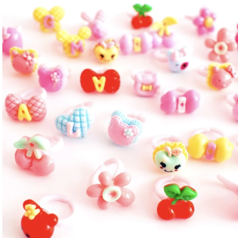 100pcs Clear Plastic Adjustable Rings Base for Small Baby Child Kids 9mm Blank Finger Craft Jewelry Making Supplies Accessories