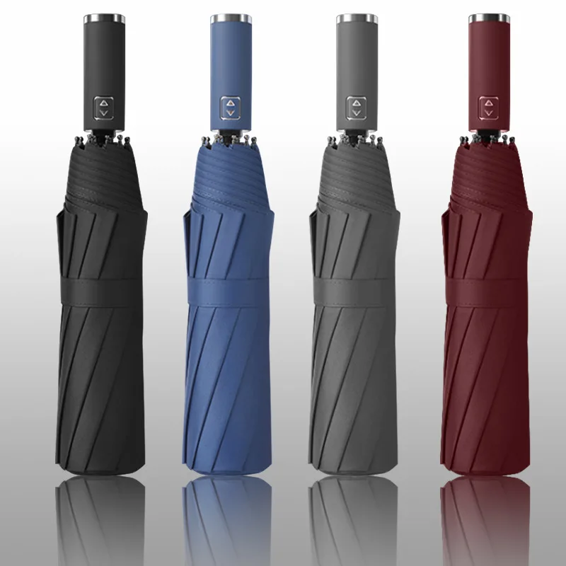 Large Size Foldable Strong Windproof Travel Umbrella Rain Women Family 130cm Big Paraguas 3 Folding Rain Storm Umbrella for Men