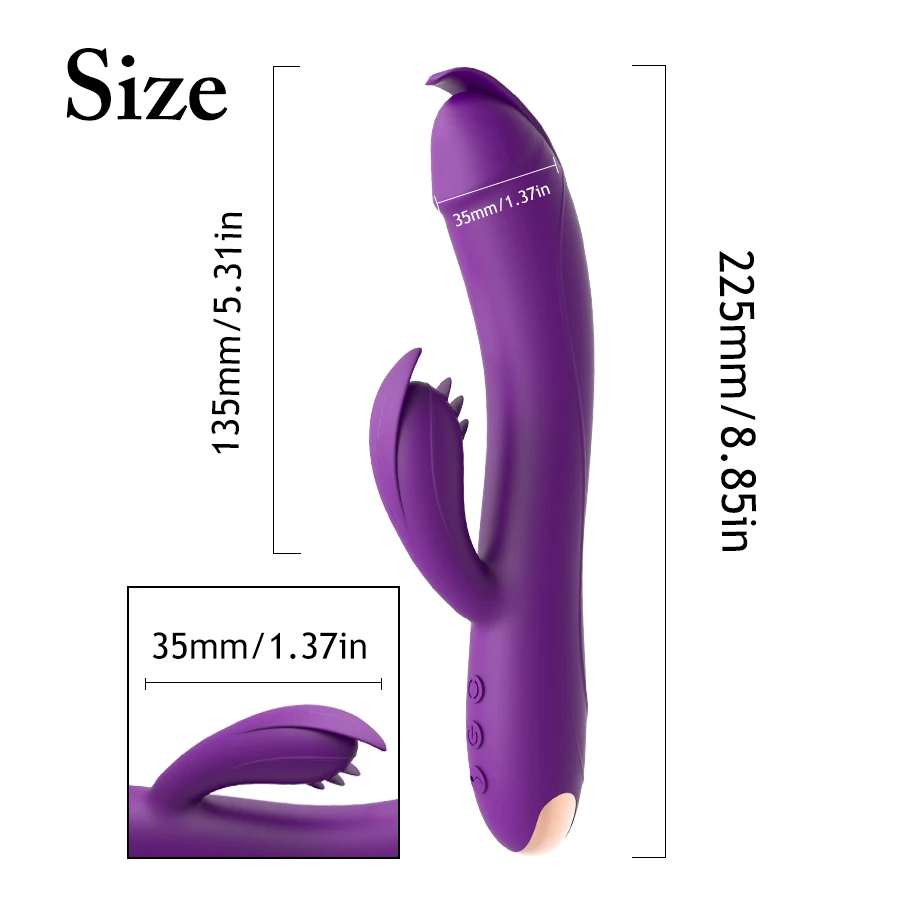 FLXU Dildo Rabbit Vibrator for Women Dual Vibration Silicone Female Masturbator Vagina Clitoris Massager Sex Toys For Women