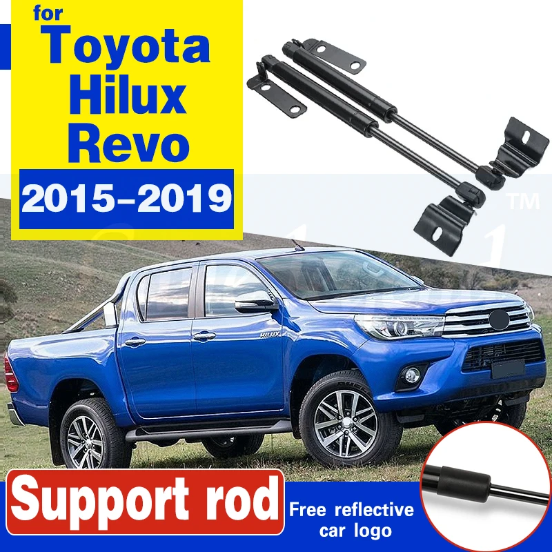 

For Toyota Hilux Revo 2015-2019 car-styling Refit hood hood gas shock lift strut Support bars Rod stainless steel style