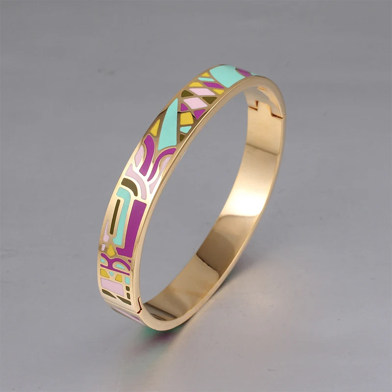 Color Culture Fashion Gold Geometric Couples Bangle Designs Wedding Jewelry