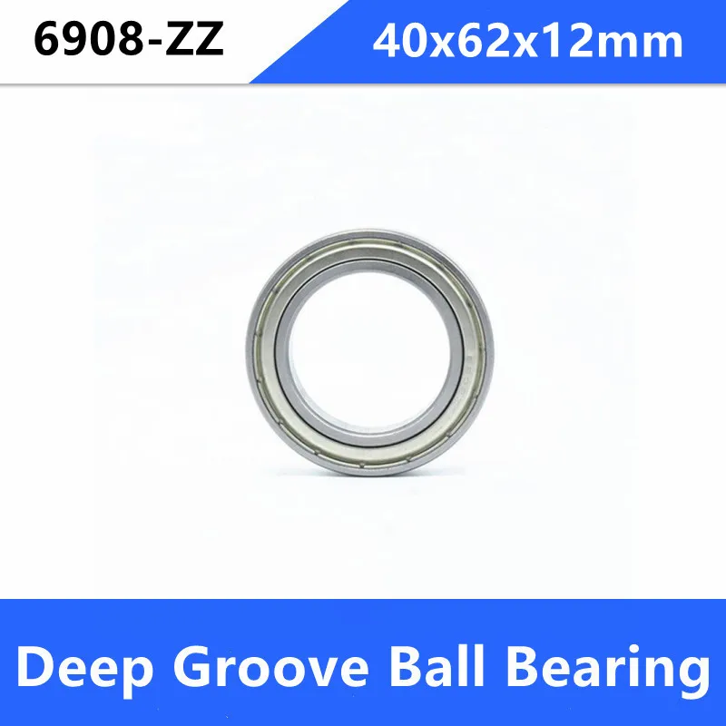 

50pcs/lot 6908ZZ bearing 40*62*12mm 6908 6908Z 61908ZZ shielded deep groove ball bearings 40x62x12mm