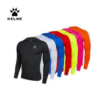 Collant a compressione KELME uomo manica lunga sport calcio Fitness allenamento ad asciugatura rapida calcio bambini camicia Base in pile 3891113-1