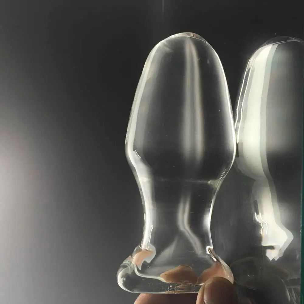 Transparent Glass Anal Plug Dildo Anus Dilator Expander Butt Plugs Large Big Buttplug Ass Sex Toys For Woman