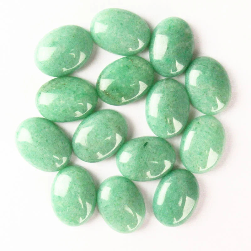 

10Pcs 20x15x5mm Wholesale High Quality Green Aventurine Cab Cabochon for Diy Making Jewelry Accessories Wholesale