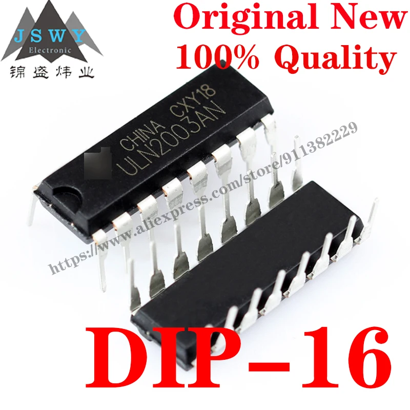 10~100 PCS ULN2003AN DIP-16 Discrete Semiconductor Transistor Darlington Transistor IC Chip with for module arduino Free Shiping