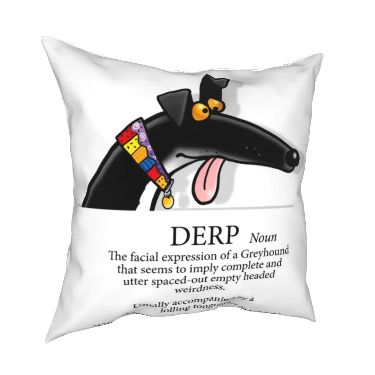 Greyhound Dog Pillow Covers Room Skipworth Whippet Lurcher Galgo Cartoon Art Cushion Case Funny Decor Pillow Cover 40*40cm