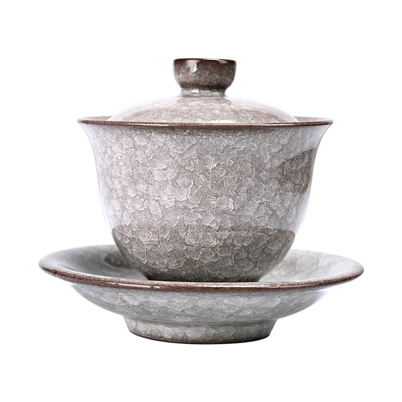 |celadon only three tureen large single tea bowl cups tire iron elder brother kiln ceramic ice crack kung fu tea set