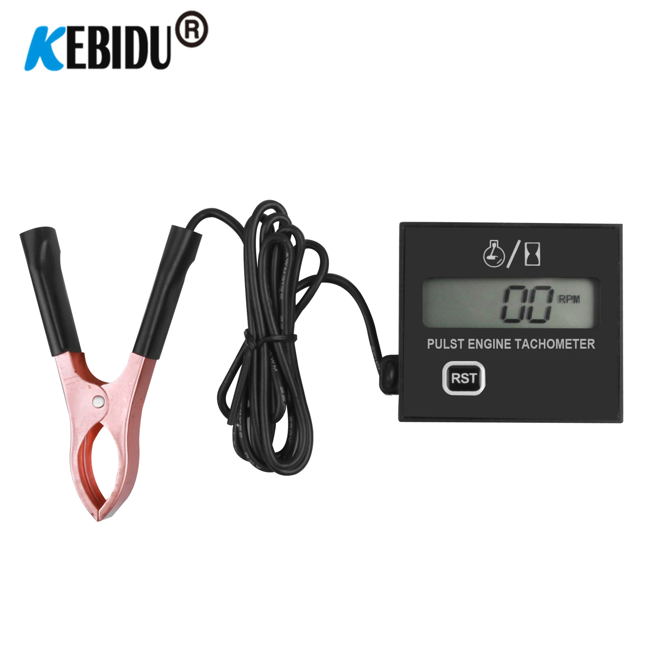 Digital Engine Tach Hour Meter Tachometer Gauge Inductive Waterproof For Chain Saw Mower 2/4 Stroke Gasoline Motorcycle Marine