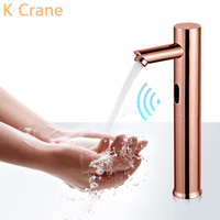 Infrared Motion Sensor Faucet Bathroom Smart Touchless Tap Luxury Rose Gold Induction Grifo Modern Basin Copper Faucets Torneira