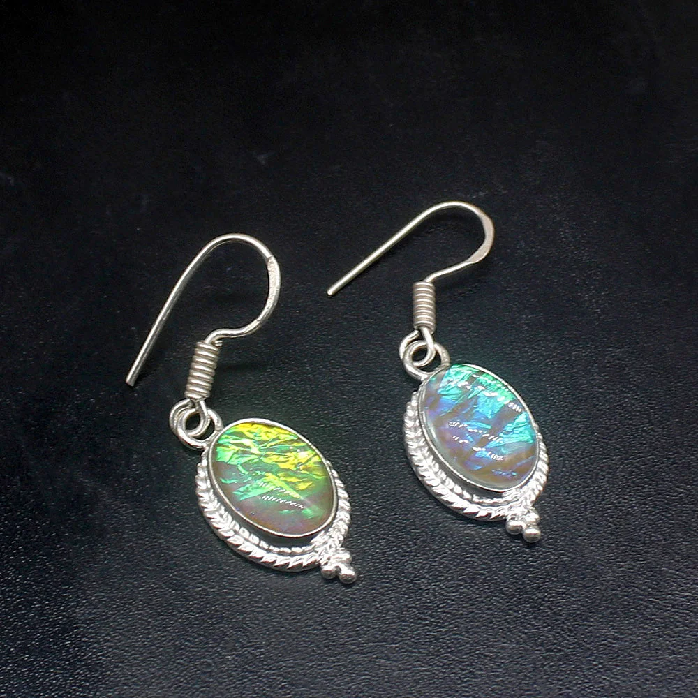 

Gemstonefactory Big Promotion Unique 925 Silver Rare Fashion Dichroic Glass Women Ladies Gifts Dangle Drop Earrings 20211841