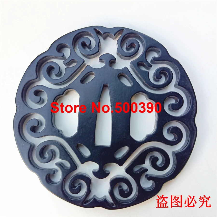 Wonderful Guard  Iron Steel Tsuba For Japanese Sword Samurai Katana Knife Guard Wakizashi Ninja Fitting Strong