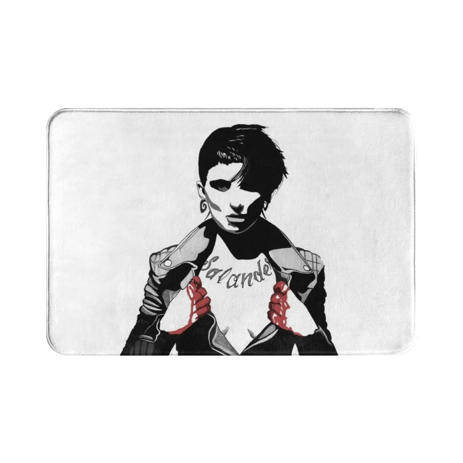 Lisbeth Salander Carpet Mat Rug Cushion Soft The Girl With The Dragon Tattoo Lisbeth Salander Mara Portrait Blood Ink