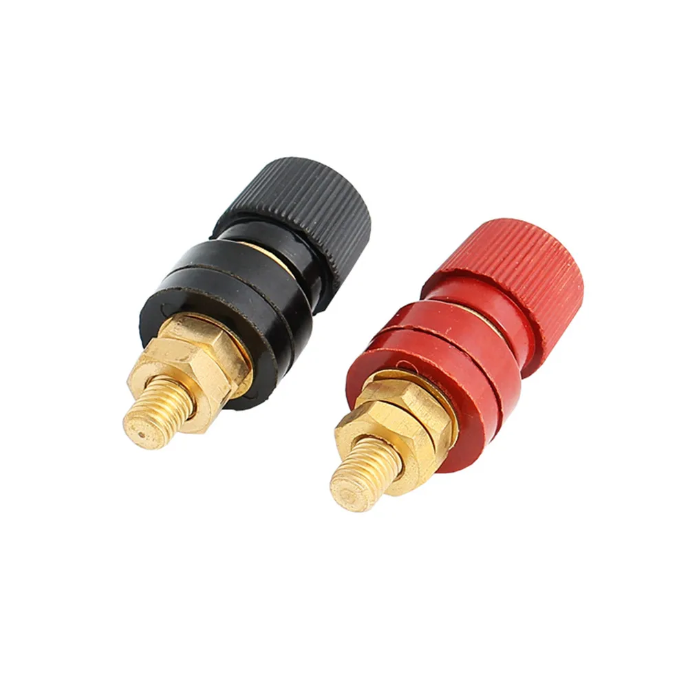 JS-555 M8 8MM Copper Posts Terminal Binding Post Blocks Power Supply Terminals Welding Machine Pure Copper Red Color