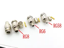 20PCS N Connector N Female Jack Crimp FOR RG58 RG8X RG6 RG8 Cable RF Adapter Coaxial