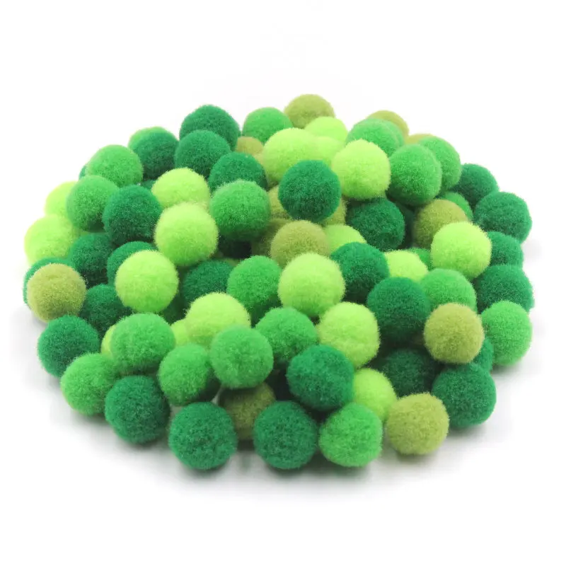 100-500Pcs Multicolor Optional Polyester Soft Pom Pom Ball Fluffy Pompom For Crafting Kids Toys Accessory DIY Crafts Supplies