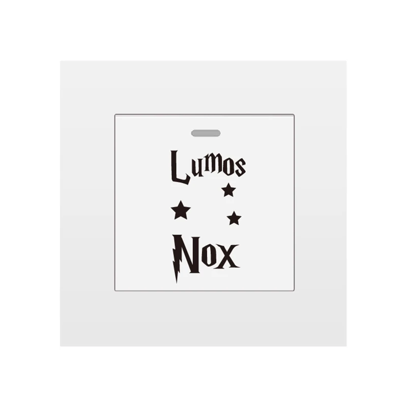 3 Pcs/Set Lumos Nox Light Switch Decals Modern Water Proof Creative Switch Sticker Vinyl Decal