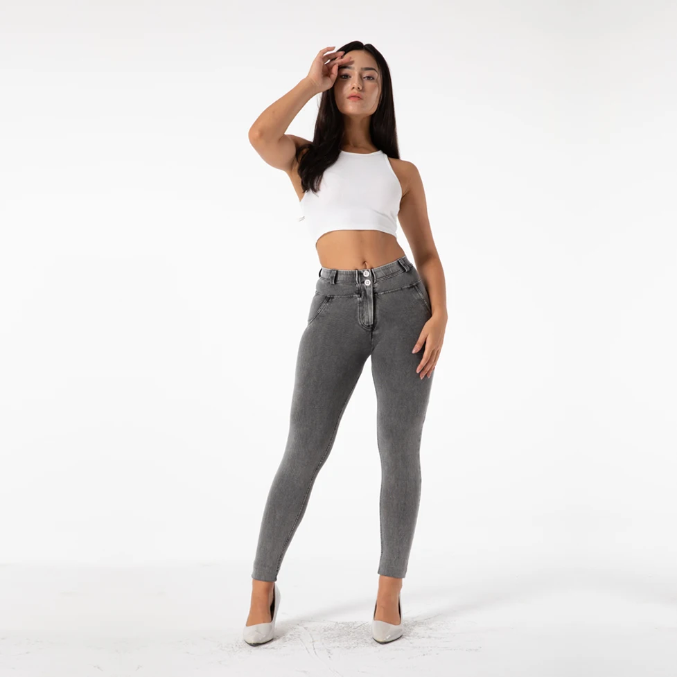 Shascullfites Butt Lift Jeans Dünne Elastische Jeans Denim Pantalon Push-Up Cutie Bootie Jeans – Detail 11