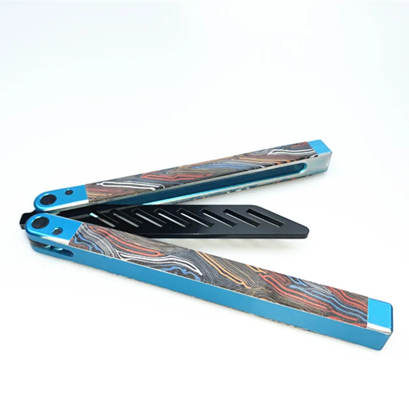 

G10 Decorate Bushing Balisong Butterfly Trainer Blade 420 Steel with Handle Not Sharp Knife