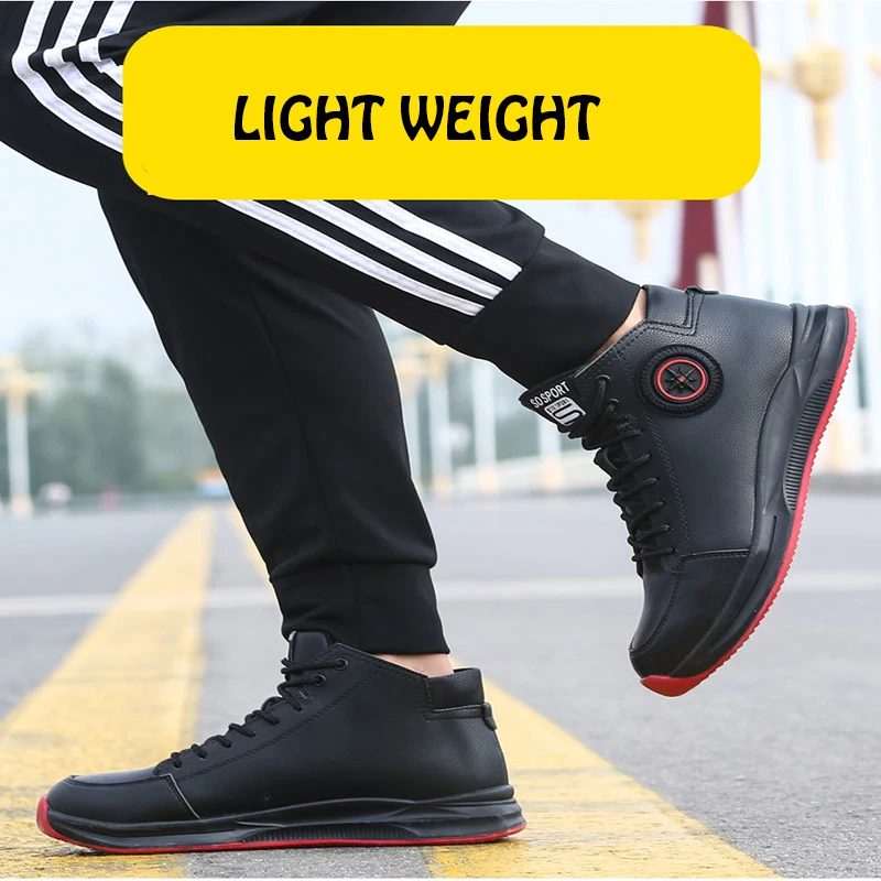 Work Shoes With Steel Toe Safety Martin Boots Industrial Men Office Boots Indestructible Anti Smashing Puncture Proof Protective