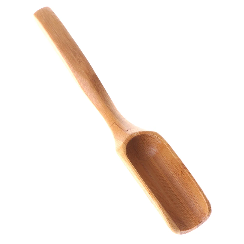 1Pcs Tea Accessories Chinese Kongfu Wooden Bamboo Retro Style Natural Tea Scoop Delicate Spoon Portable Bamboo Teaspoon 3 Sizes view 3