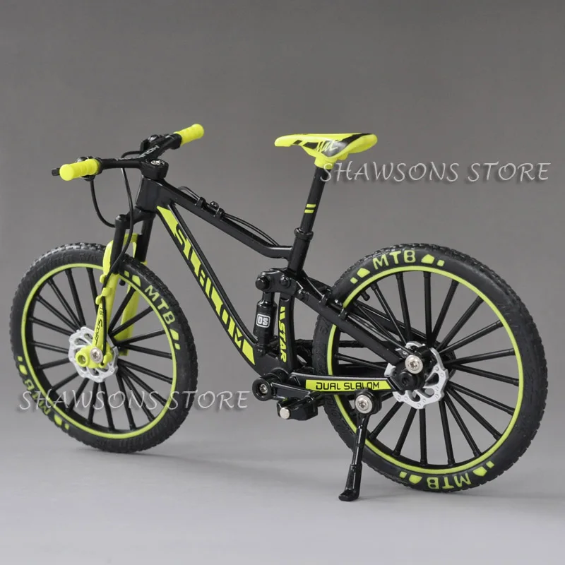 1:10 Scale Diecast Metal Bicycle Model Toys DH Down Hill Dual Slalom Mountain Bike Replica Collection