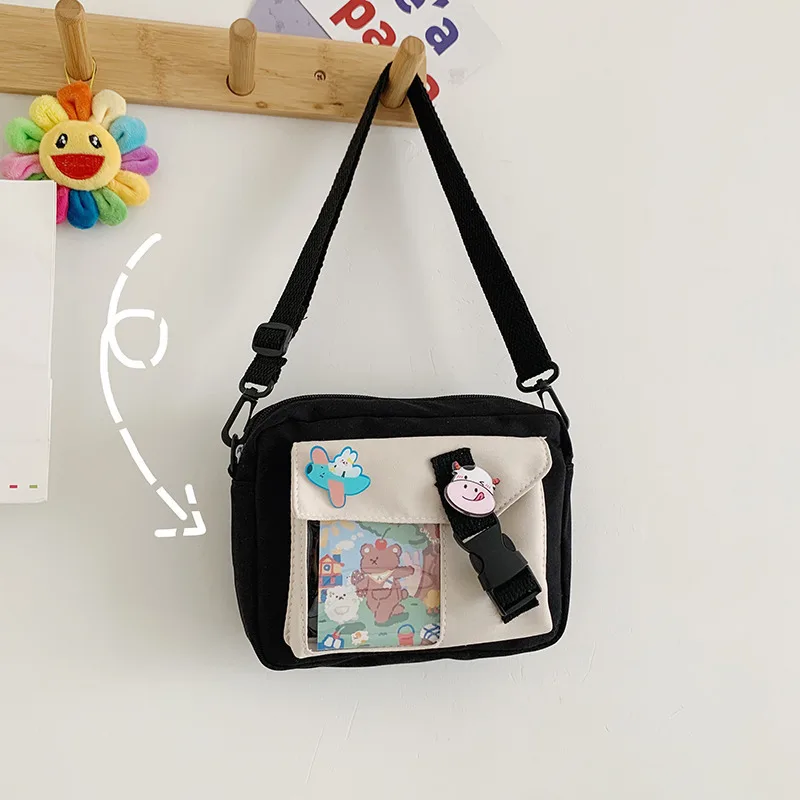 Female Canvas Bag Cartoon print Messenger Bags For Women Student Cute Girl Shoulder Bag Ladies Shopping Handbag Crossbody bag