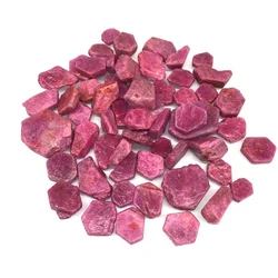 100g Natural Red Corundum Rough Mineral Specimen Raw Gemstone Gravel for Jewelry Making Pendant Ring Inlay DIY Collection Decor