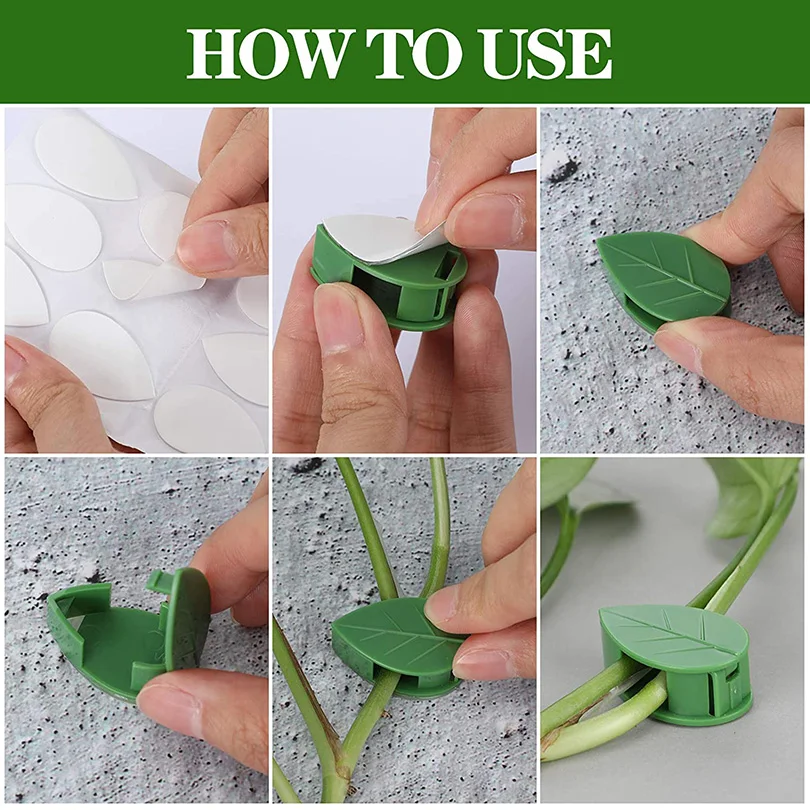 Plant Fixture Clip Plant Climbing Wall Self-Adhesive Fastener Tied Fixture Vine Buckle Hook Garden Plant Wall Climbing