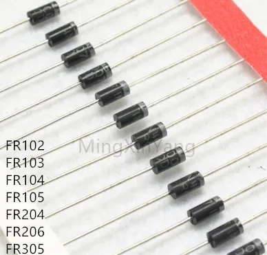 20PCS Fast Recovery Diode  FR102 FR104 FR105 FR204 FR206 FR305 DO-41 Rectifying Diode