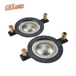 GHXAMP 34.4MM Tweeter Diaphragm Voice Coil Titanium Film Flat aluminum Driver 34.5 core components With Column 90MM 1Pairs