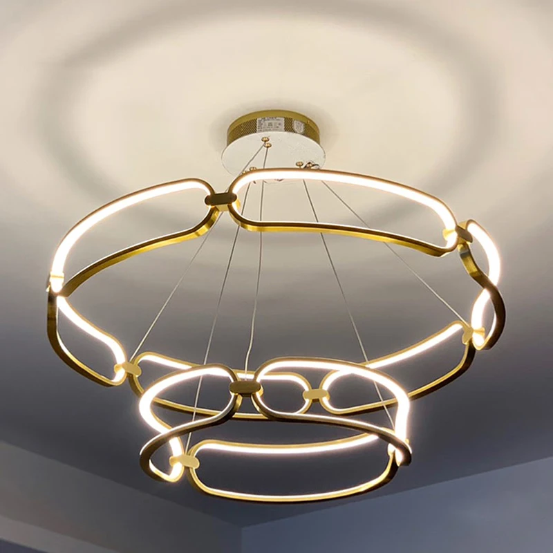 Imagem -02 - Levou Luz de Teto com Controle Remoto Design Nórdico Moderno Circular Arte Luminária para Sala de Estar Quarto Decoração Interior Novo 2023