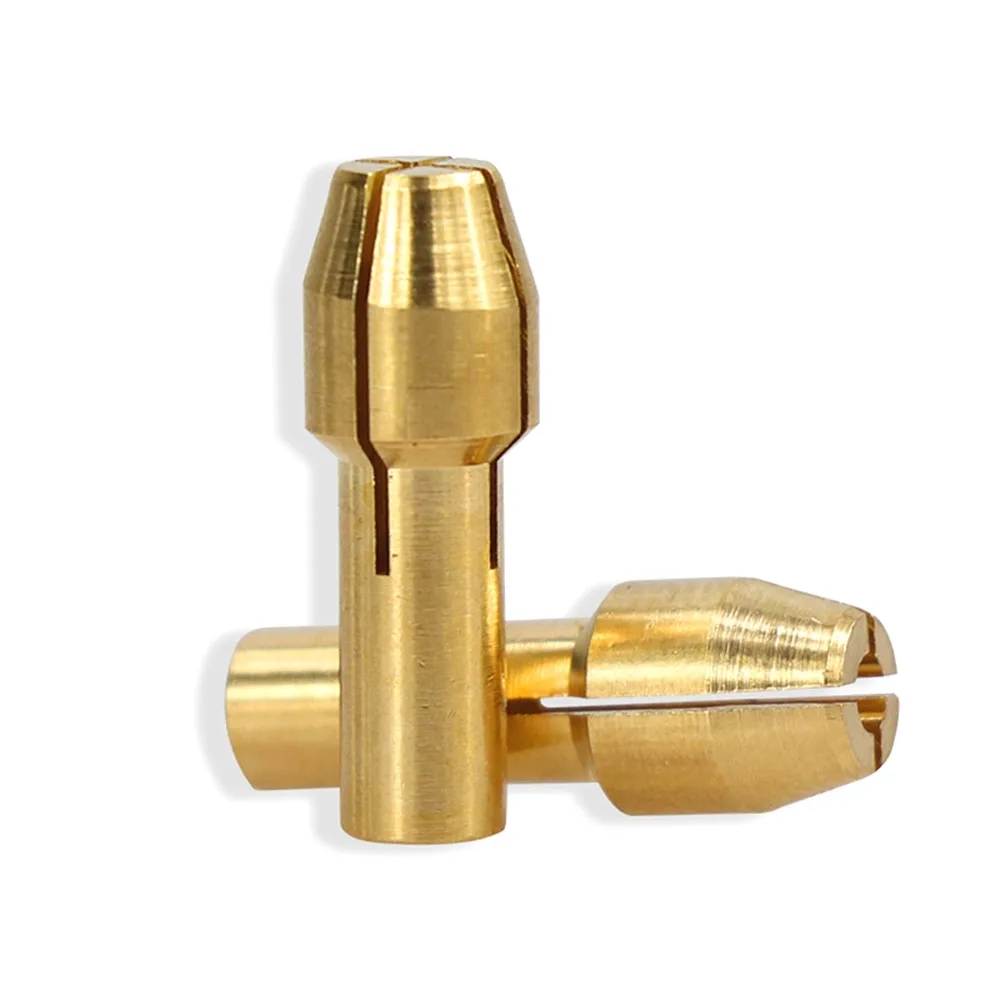 10pcs 0.5-3.2mm Diameter 4.8mm Shank Brass Chucks Mini Drill Collet Chuck for Dremel Rotary Tool Power  Accessory