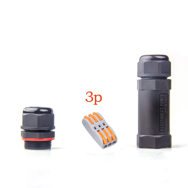 IP68 Waterproof Connector 2/3/4/5 Pin Electrical Terminal Adapter Wire Connector Screw Pin connector LEDLight Outdoor Connection