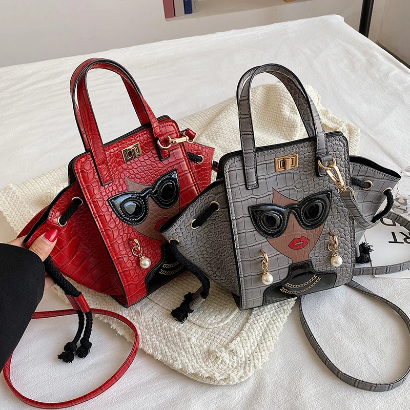 Mode Persönlichkeit Schönheit Schulter Tasche frauen Perle Umhängetasche PU Leder Handtaschen und Geldbörsen Weibliche Stein Muster Kupplungen – Detail 18