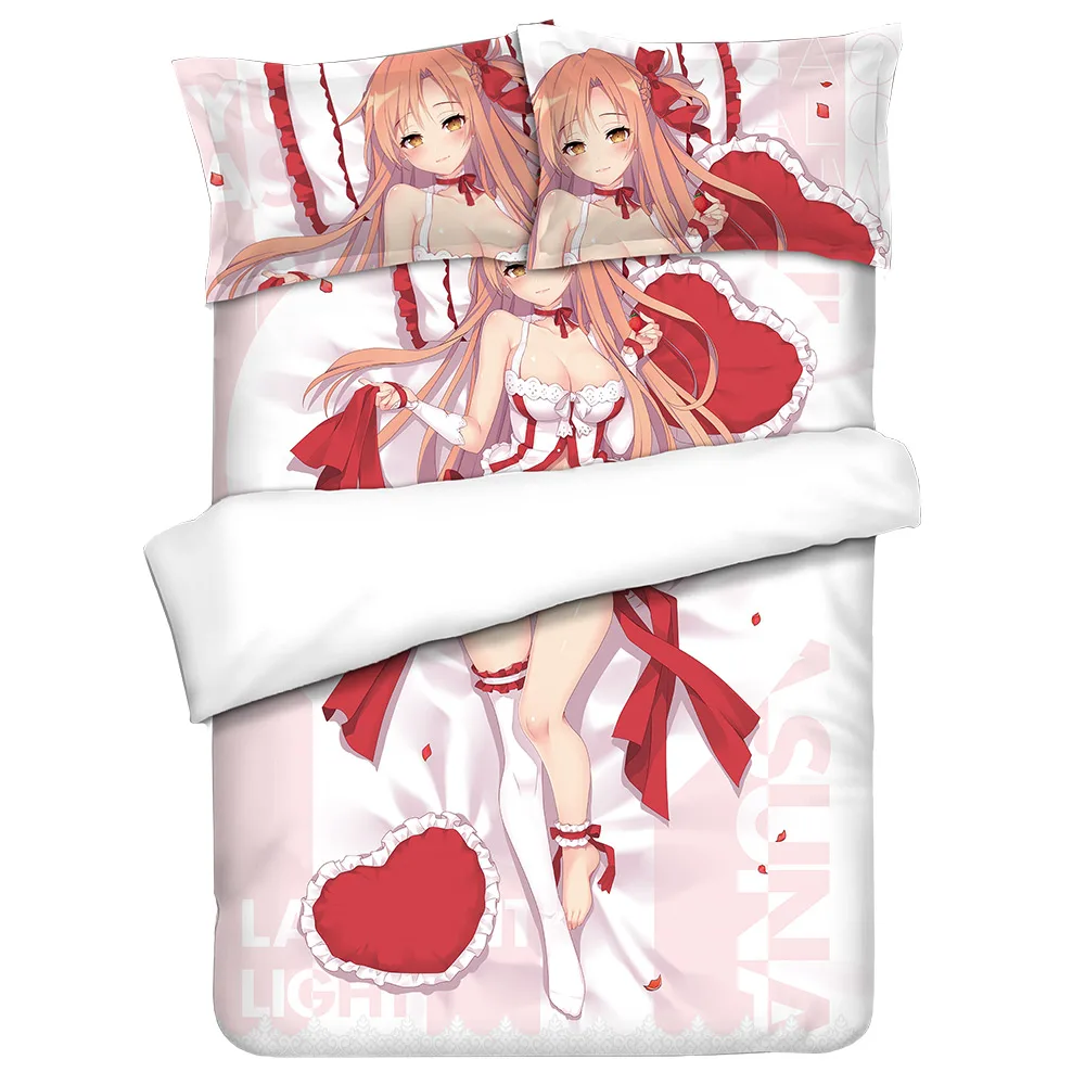 

SAO Anime Bedding Set, Home Bedclothes, Duvet Cover, Pillow Case, 4Pcs