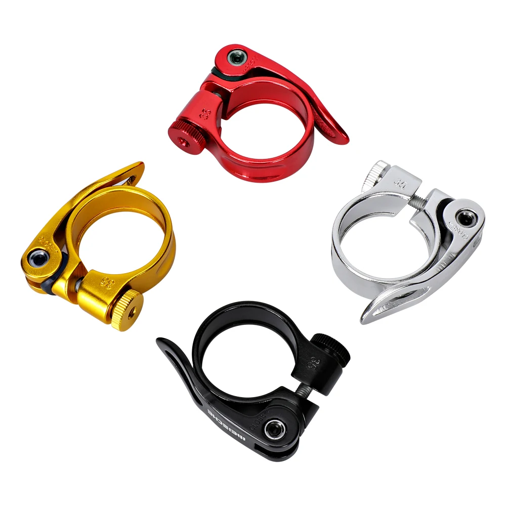 Meische 28.6/31.8/34.9mm Alloy Bike Seat Clamp Aluminium Quick Release Mountain MTB BMX Road Bike bicycle Seatpost Clamp