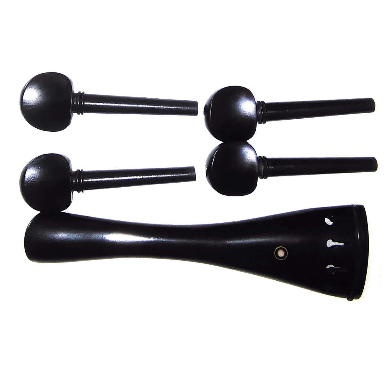 

1 комплект деталей для виолончели 4/4, включая струнодержатель и 4 колышки для виолончели, из палисандра или эбенового дерева.