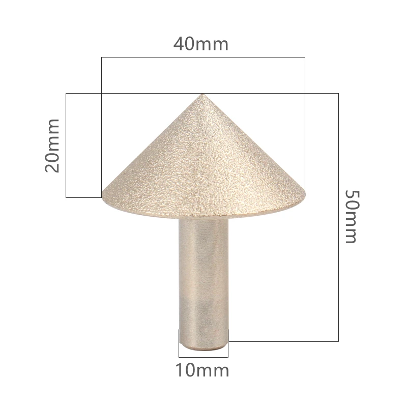 Versery 20-60mm 90-Grad-Vakuumbeschichteter Diamant-Fallmesser-Fräser für Fliesen, Marmor, Granit, Quarzstein – Detail 13