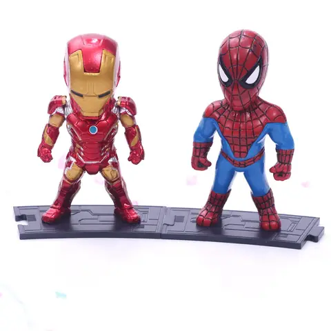 6 st/set Marvel Avengers Black Panther Thanos Ironman Spiderman Captain American Hulk Figur Modellleksaker 8 best sales Kapten Amerikas actionfigur - №7