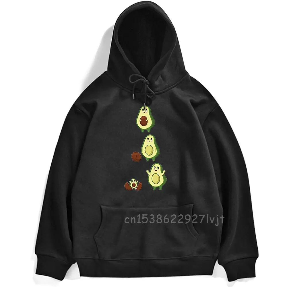 

Hoodies Cute Avocado Cartoon Printing New Man Pullover Punk Street Women Men Hoody Fashion Hooded Sweatshirt