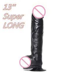 33*6.5cm Giant Huge Dildo Super Big Dick With Suction Cup Anal Butt Plug Large Dong Realistic Penis Sex Toys For Woman