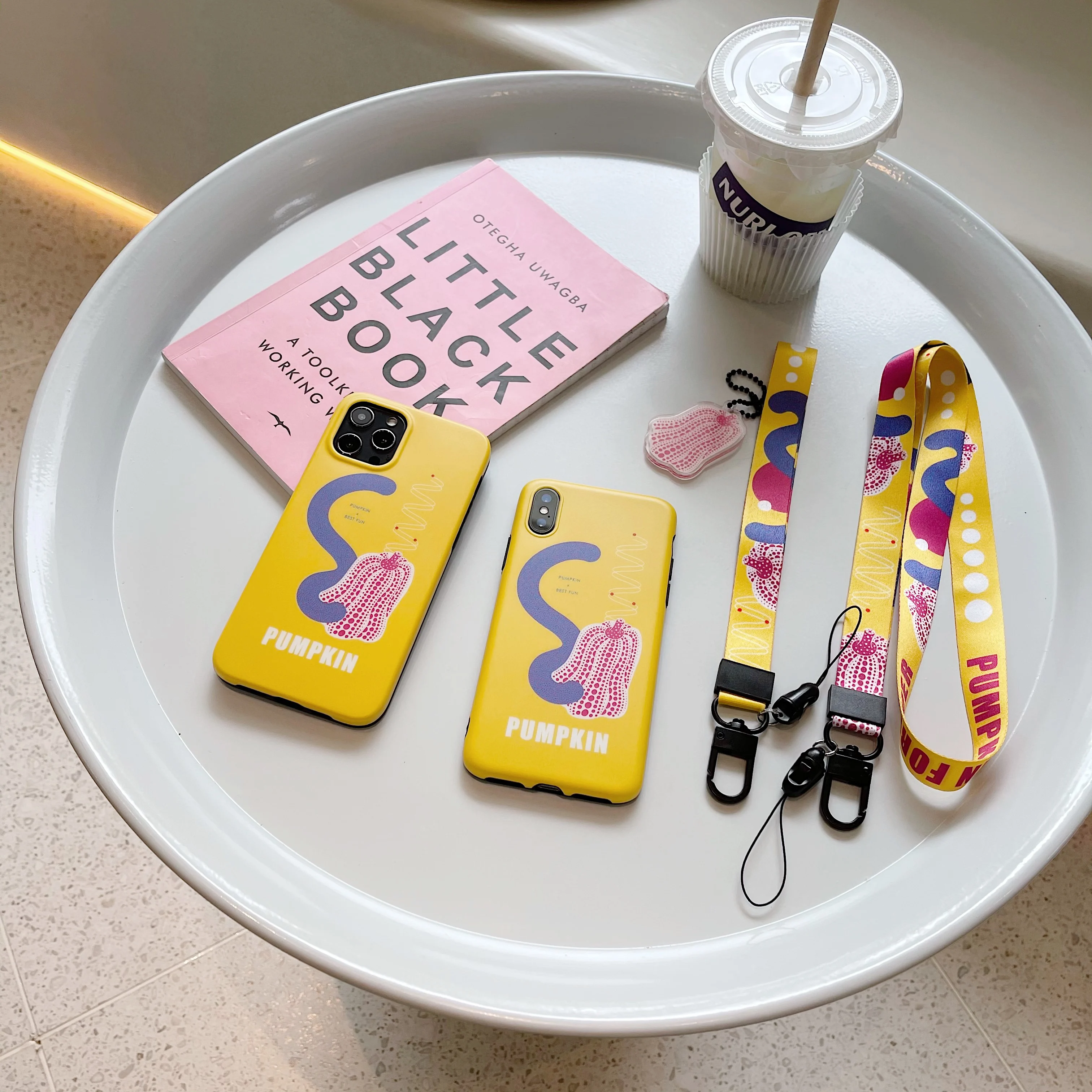 Yayoi Kusama cinghie per telefoni cellulari appesi cordino per collo cinturino per telefono di zucca di lusso fai da te appendere corda per collo cordino catena chiavi ID