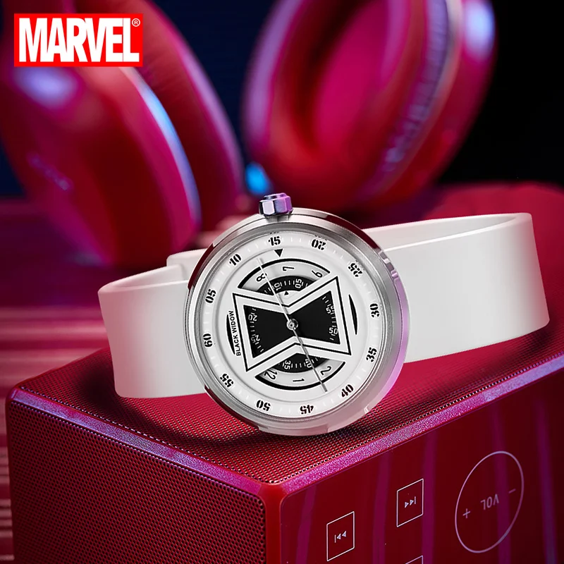 Oficial da disney capitão marvel casual quartzo relógios de pulso 3d estéreo dial 100m waterprooof esporte 2020 novo relógio feminino meninas tempo